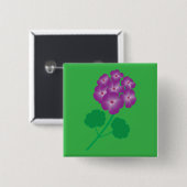 Geranium Flowers Button (Vorne & Hinten)