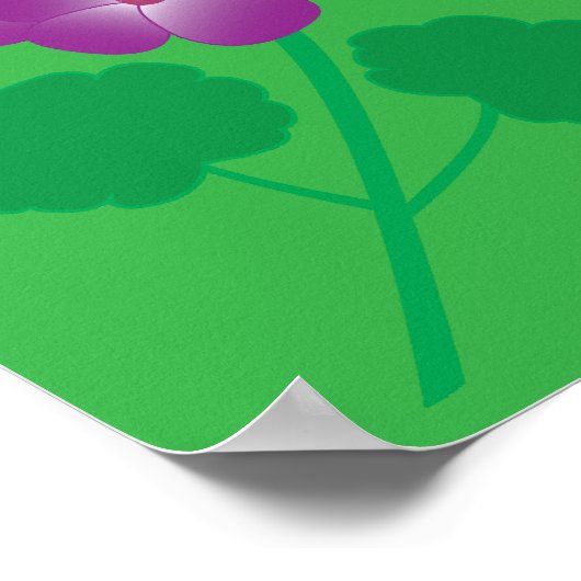 Geranium Flowers Poster (Ecke)