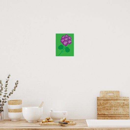 Geranium Flowers Poster (Küche)