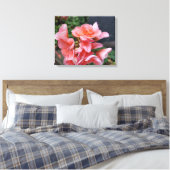 Geranium Garden Blume Canvas Print Leinwanddruck (Insitu (Schlafzimmer))