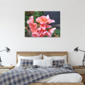 Geranium Garden Blume Canvas Print Leinwanddruck (Insitu (Schlafzimmer))
