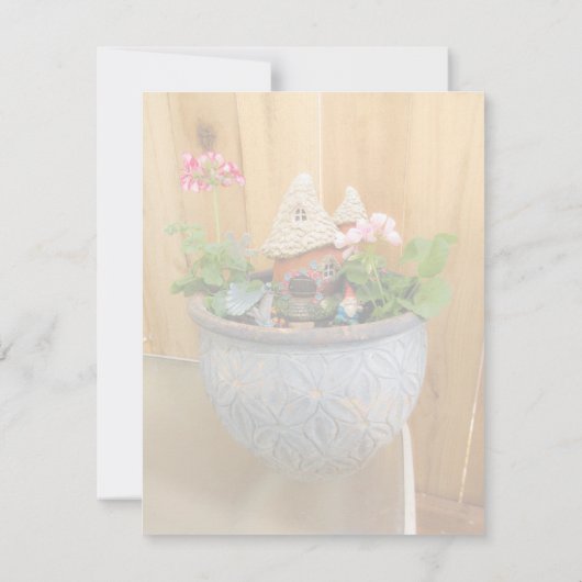 Geranium Gnome 03 Dankeskarte (Rückseite)