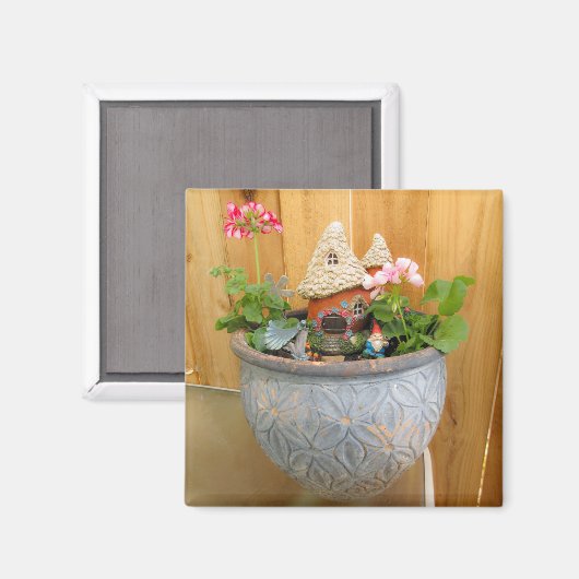 Geranium Gnome 03 Magnet (Vorderseite/Rückseite)