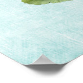 Geranium Illustration über das Alter von Denim Poster (Ecke)