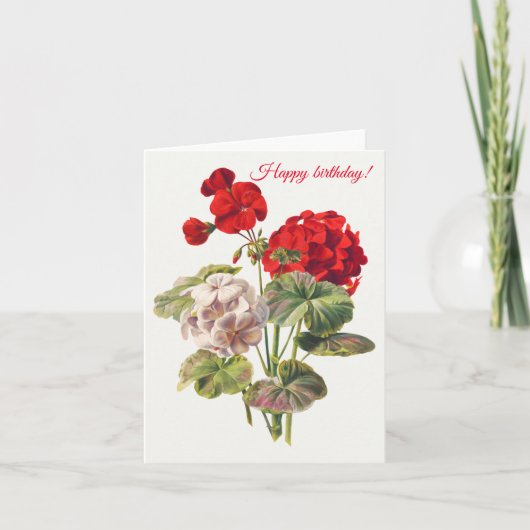 Geranium Karte (Vorderseite)