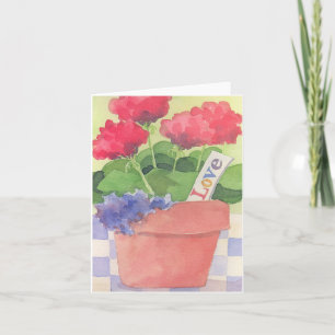 Geranium Liebe - Note Card Feiertagskarte