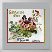 Geranium-Markenbezeichnungen Fruchtkorb Poster (Vorne)