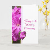 Geranium Personalisiert 55 Jahre Hochzeit Karte (Gelbe Blume)