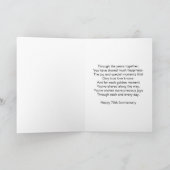 Geranium Personalisiert 70 Jahre Hochzeit Karte (Innenseite)