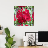 Geranium Pflanze Red Floral Poster (Heimbüro)