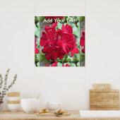 Geranium Pflanze Red Floral Poster (Küche)