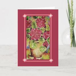 Geranium Pink Happy Mother Day Karte