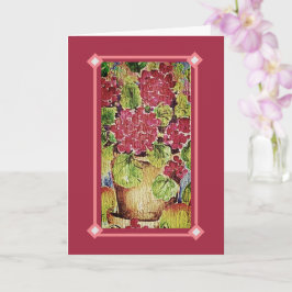 Geranium Pink Happy Mother Day Karte