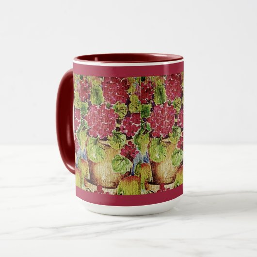 Geranium Pink Tasse (Vorderseite Links)