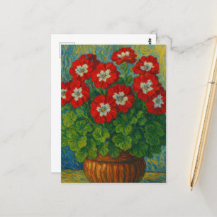 Geranium Postcard Postkarte
