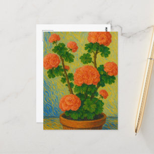 Geranium Postcard Postkarte