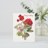 Geranium Postkarte (Stehend Vorderseite)