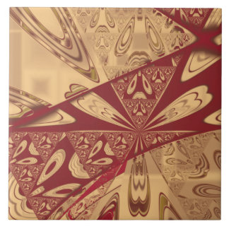 Geranium Red Abstrakt Tile Fliese