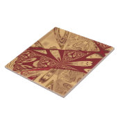 Geranium Rot Abstraktes Tile Fliese (Seite)