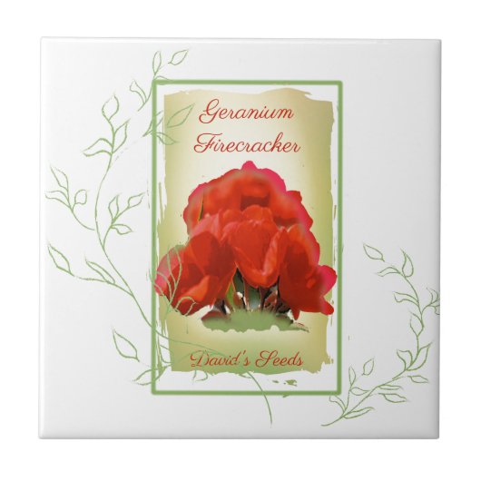 Geranium-Samenpack Fliese (Vorderseite)