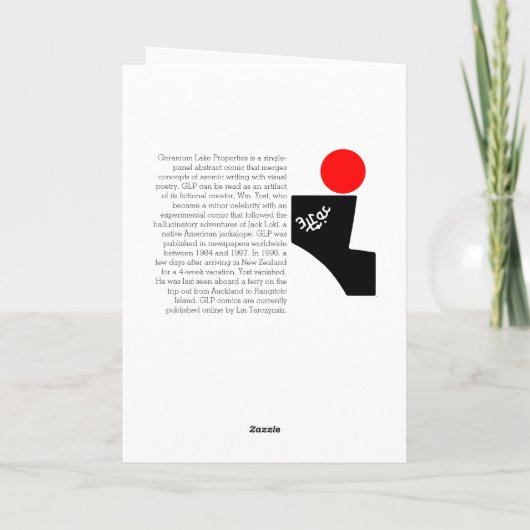 Geranium Sees Feiertagskarte (Rückseite)