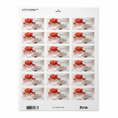 Geranium Vielen Dank, Ihr Familiennamen Adressaufkleber (Vorne)