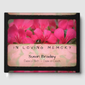 Geranium Vintag Memorial Gästebuch (Vorderseite)