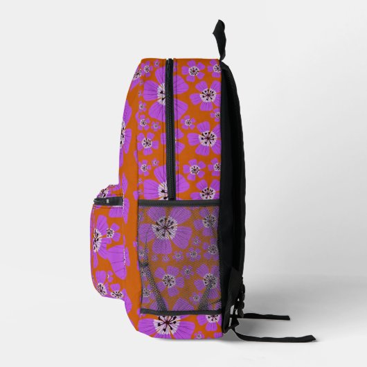 Geranium Wallichianum Design Backpack Bedruckter Rucksack (Rechts)