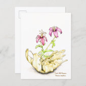 Geranium wildflower watercolor postkarte (Vorne/Hinten)