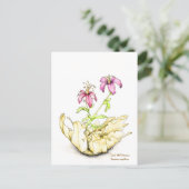 Geranium wildflower watercolor postkarte (Stehend Vorderseite)