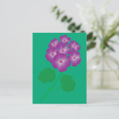 Geraniumblüten Postkarte (Stehend Vorderseite)