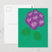 Geraniumblüten Postkarte (Vorne/Hinten)