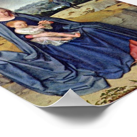 Gerard David - Die Erholung über den Flug nach Ägy Poster (Ecke)