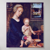 Gerard David - Die Madonna mit der Milchsuppe Poster (Vorne)