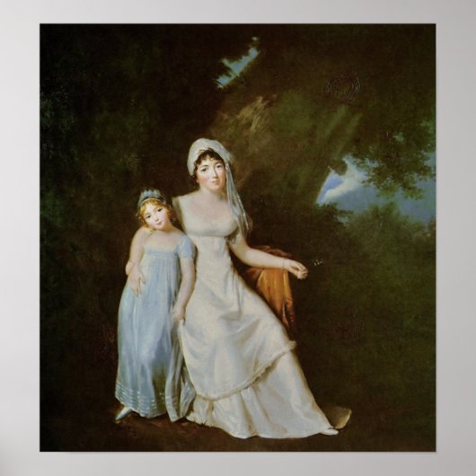 Gérard - Frau de Stael mit ihrer Tochter Albertine Poster (Vorne)