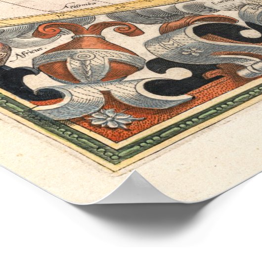 Gerard Mercators Karte der Welt Poster (Ecke)