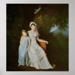 Gérard - Mme De Stael mit ihrer Tochter Albertine Poster