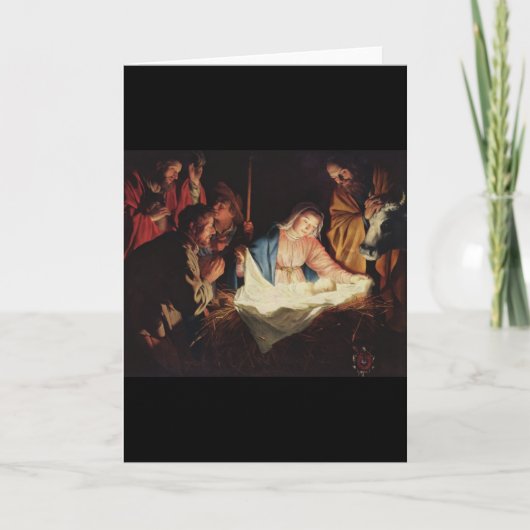 Gerard van Honthorst Nativity Feiertagskarte (Vorderseite)
