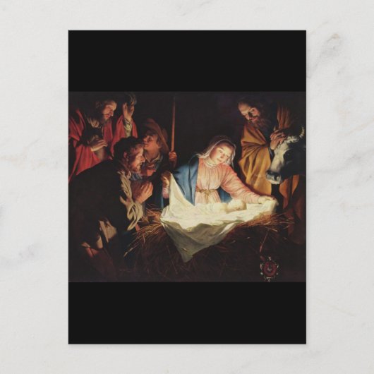 Gerard van Honthorst Nativity Postkarte (Vorderseite)