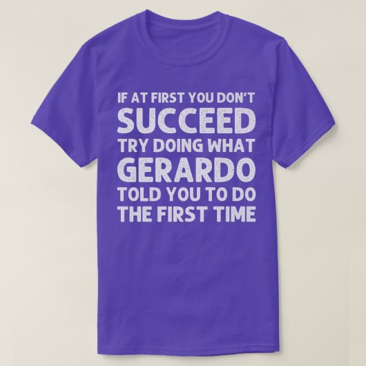 GERARDO Gift Name Personalized Birthday Funny Chri T-Shirt (Design vorne)