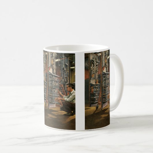 Gerät für die Vintage Funktechnik Kaffeetasse (VorderseiteRechts)