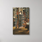 Gerät für die Vintage Funktechnik Leinwanddruck (Vorderseite)