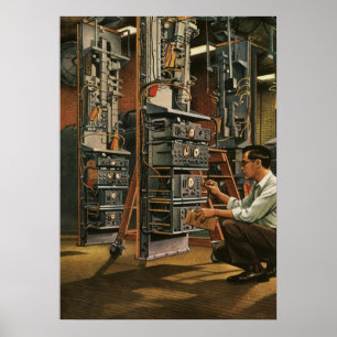 Gerät für die Vintage Funktechnik Poster