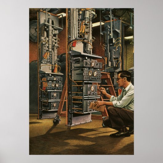 Gerät für die Vintage Funktechnik Poster (Vorne)