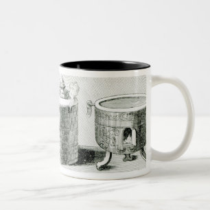 Geräte für das Behalten des Wassers und der Zweifarbige Tasse