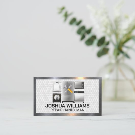 Geräte | Hammer und Wrench Visitenkarte (Stehend Vorderseite)