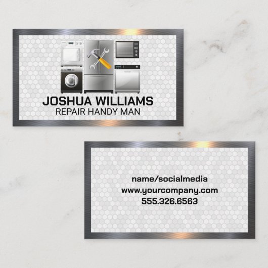 Geräte | Hammer und Wrench Visitenkarte (Vorne/Hinten)