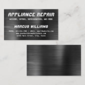 Geräte Reparatur dunkelgraue Imitat Metallic Steel Visitenkarte (Vorne/Hinten)