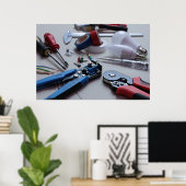 Geräte und Geräte für den Elektrohandyman Poster (Heimbüro)