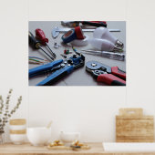 Geräte und Geräte für den Elektrohandyman Poster (Küche)